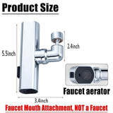 3 in 1 360� Waterfall Kitchen Faucet, Touch Faucet, Extender for Kitchen Sink