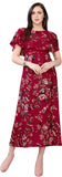 Women Printed Anarkali Kurta Maroon