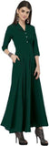 Women Maxi Multicolor Dress bottal green